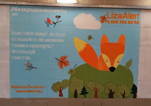 🎨 В Уфе волонтеры поискового отряда «ЛизаАлерт в Башкирии» разрисовали стены подземного перехода около..