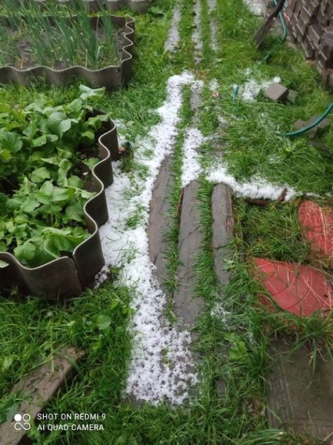 Пока Нижегородцы прохлаждались под дождем, в Сарове выпал град
..