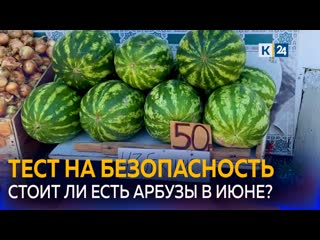 Арбузы появились на рынках Краснодарского края! Их можно купить за 50-60₽ за килограмм. 
Журналист «Кубань 24»..