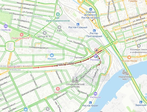 ⚠ ДТП на пр.Стачки перед мостом. Фура полностью перекрыла движение. Собирается большая пробка.  ⚡Если Вы..