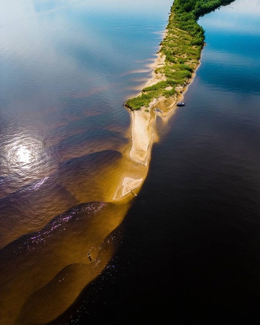 Космический волжский пейзаж в Нижегородской области.  Кажется, что под водой — целый мир!  📹Вася медиа
..