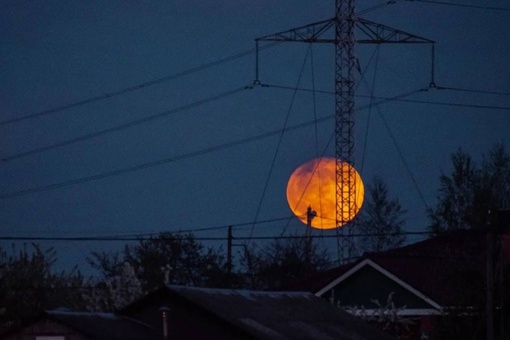 🗣️ Клубничное полнолуние над городом было..