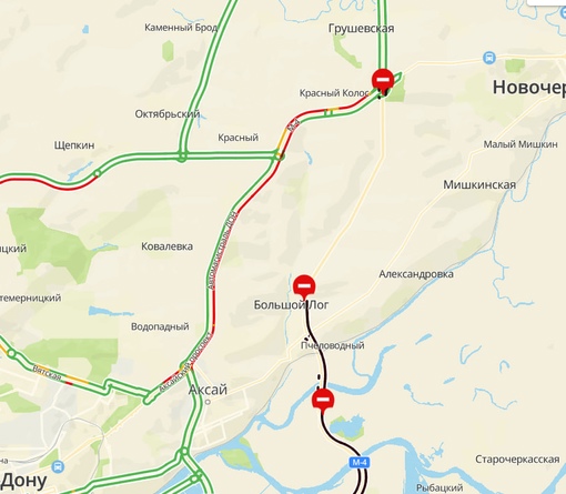 Огромная пробка от Аксая до Красный..