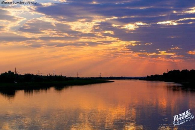 Вечер на берегу Мёртвого Донца в Каратаево..