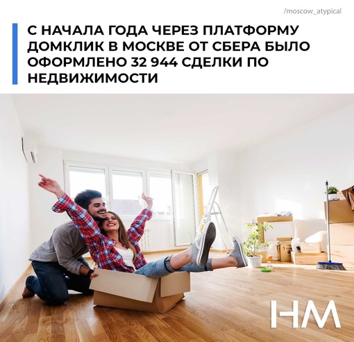 С начала года через платформу Домклик в Москве от Сбера было оформлено 32 944 сделки по..