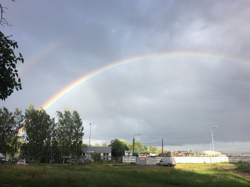 🌈Двойная радуга после дождя в..