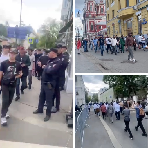 Полиция наблюдала за несанкционированным митингом в центре Москвы  В Сети появились видео из района станции..