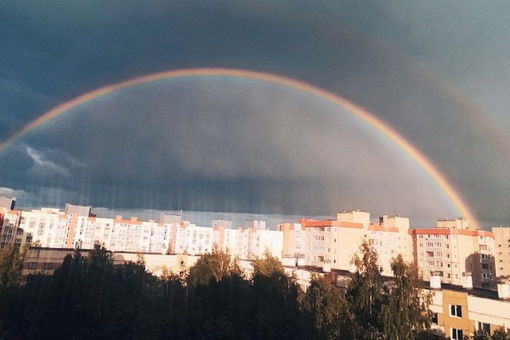 🌈Двойная радуга после дождя в..