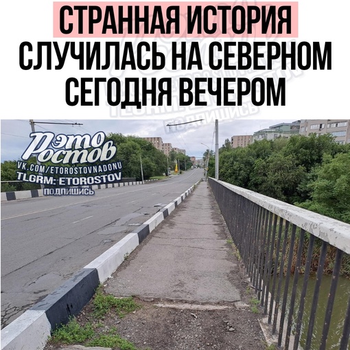 👀 «Шли по мосту на Северном перед ост.Космонавтов. Стояли женщина, мужчина и маленькая девочка, смотрели..