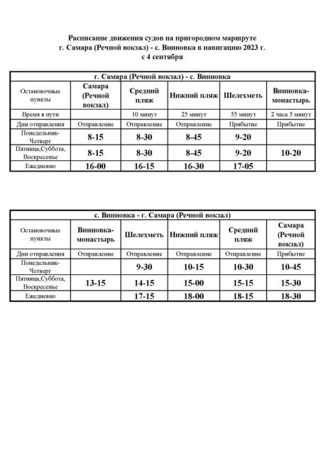 В Самарской области с 4 сентября 2023 года изменится расписание речной переправы  Суда изменят график на 4..