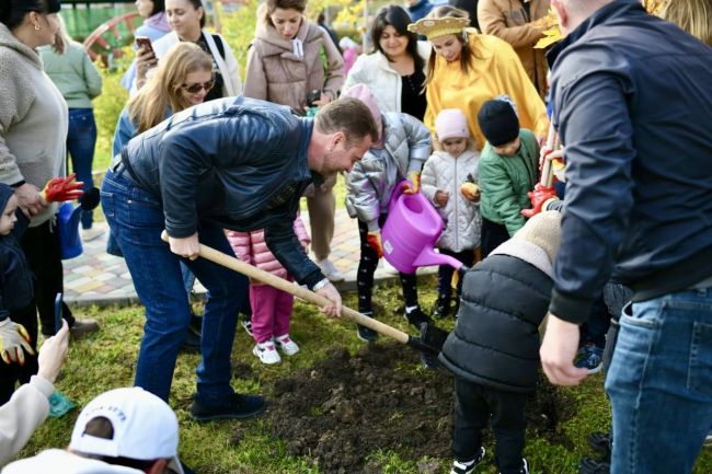 В школе и детских садах «Вересаево» (https://vk.com/mkrveresaevo) высадили платановые аллеи🍁  В рамках общегородского..