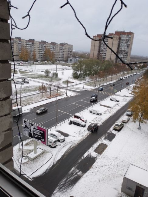 😍Ночной снегопад обрадовал петербуржцев сегодня утром..