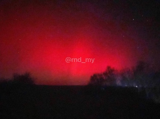 Жители Ростовской области делятся фотографиями северного сияния с разных населенных пунктов!  Красота..