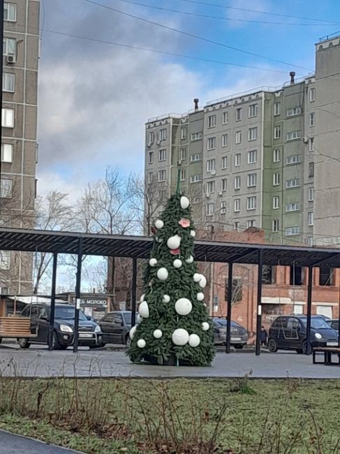 На ЧМЗ уже установили новогоднюю елку.  Фото: паблик ВКонтакте «Подслушано..