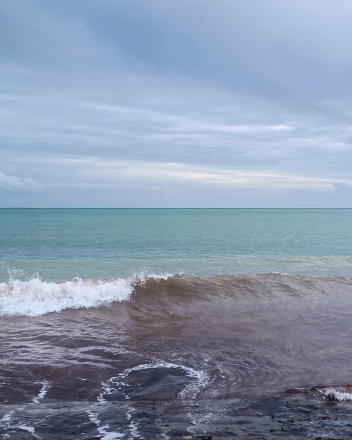 На днях море в районе Алексино приобрело красноватый оттенок 🌊  Фото..