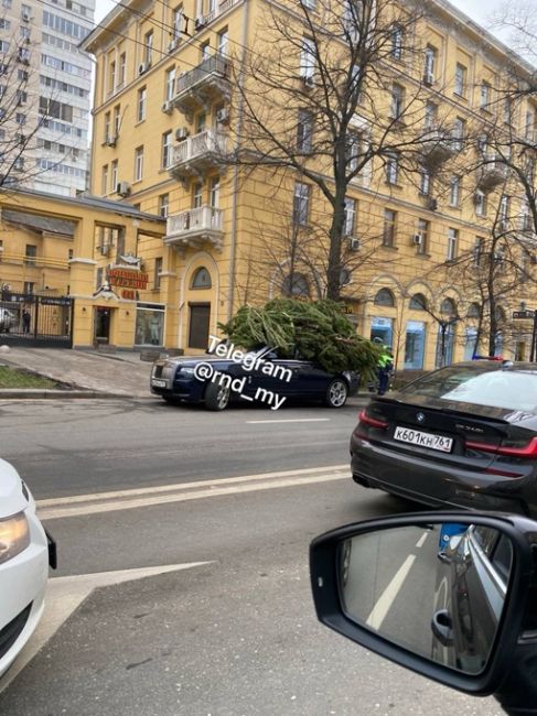 Размер елочки в самый раз для машины 😅 Замечено в..