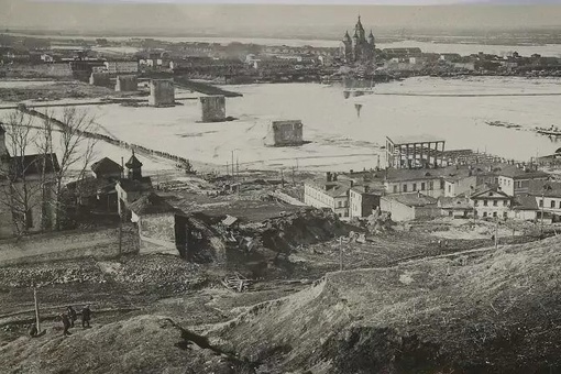 💙Реконструкция Похвалинскогого (Комсомольского) съезда при строительстве моста через Оку,1931..