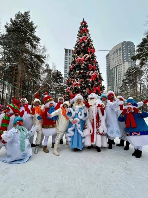 Новогодняя атмосфера в парке..