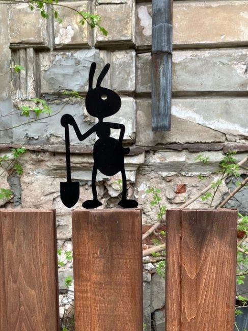 🗣️ Арт-объект с муравьями появился на заборе в центре Нижнего Новгорода. Источник: Наталья..