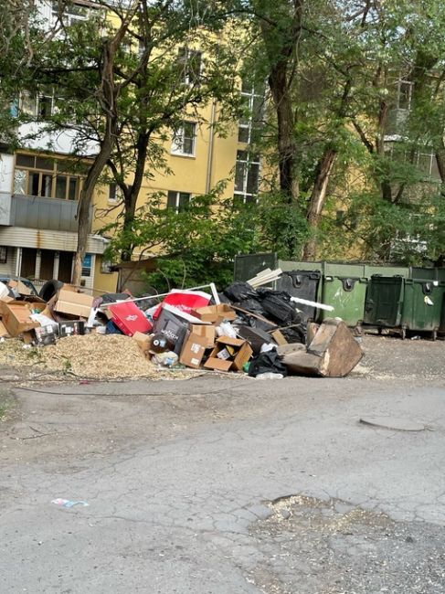 Вторую неделю вот такая мусорная картина по улице Текучева 127/151, жалуются наши читатели.  Необходимо..
