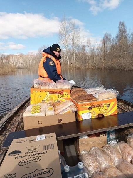 Отрезанными от дороги из-за паводка оказались жители села Еремино в Новосибирской области  Через реку Чеку..