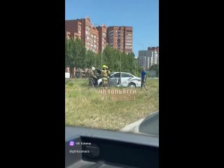 В Самарской области люди пострадали в ДТП с легковыми автомобилями 
Кадры с места событий  В Тольятти..