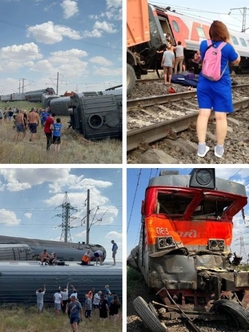 Пассажирский поезд сошёл с путей в Волгоградской области  ЧП произошло сегодня днём на перегоне Гремячая —..