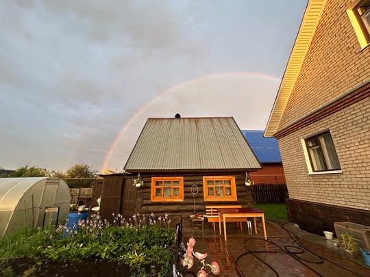 😍В небе над Уфой после дождя появилась радуга 
🌈Красивые снимки от наших подписчиков! 
А какая у вас..