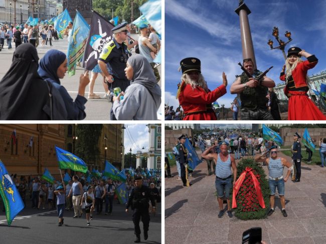 В Петербурге отметили День ВДВ. Десантники собрались на Дворцовой площади, откуда прошли колонной до..