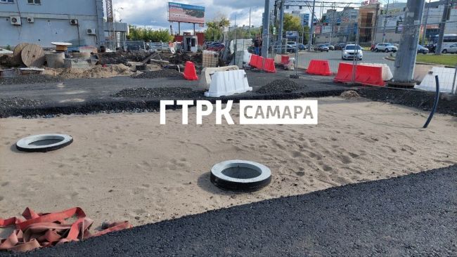 На новом участке улицы XXII Партсъезда в Самаре появился асфальт  Фоторепортаж ГТРК «Самара»  Новый участок..