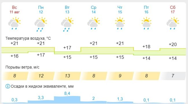 Самару с 12 по 14 августа накроют холодные дожди  Потепления в ближайшие дни не предвидится  Рабочая неделя..