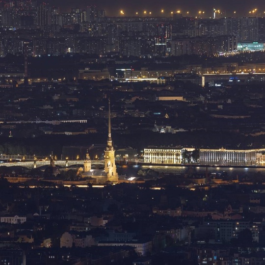 🌃Невероятные виды на вечерний Петербург с башни Лахта..