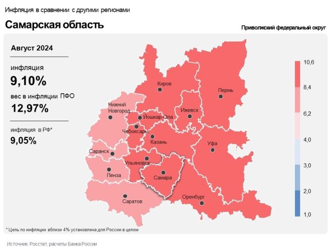 В Самарской области ускорился рост цен на продукты  Выяснили, в чём причина  Отделение Банка России по..