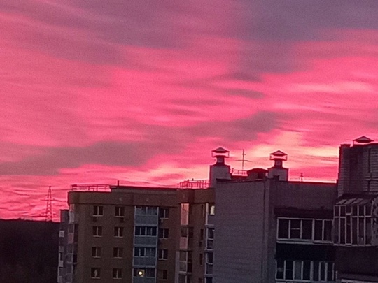 💙 Сегодня был невероятный закат  Кто тоже видел, делитесь..