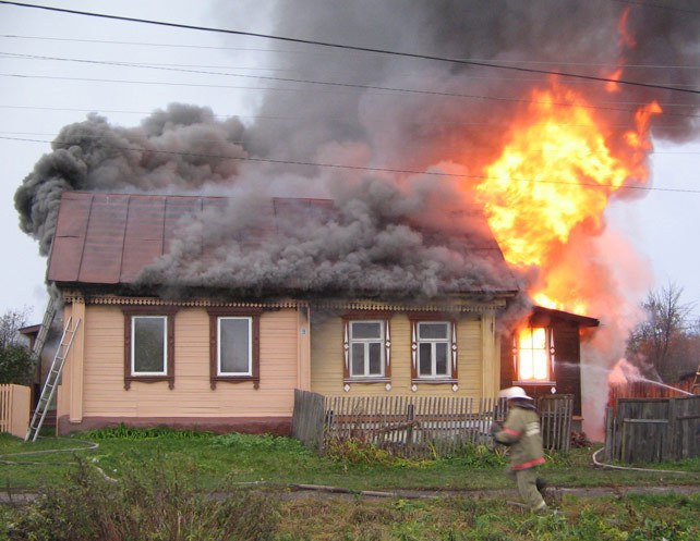 Погибли в огне  В Новосибирской области на пожаре погибли три человека: четырёхлетний мальчик, пятилетняя..