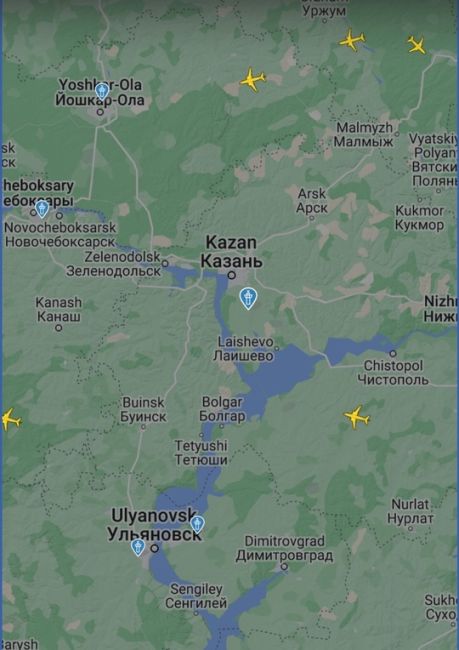 ❗Небо над Казанью снова закрыто.  Сегодня утром, 20 октября, в целях обеспечения безопасности полетов..