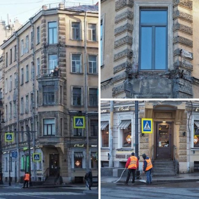 В центре Петербурга обрушился балкон  ЧП произошло в третьем часу ночи на углу улицы Восстания и Баскова..