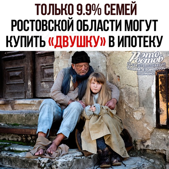 😔 Только 9.9% семей Ростовской области могут купить двушку в ипотеку по рыночной ставке. Это 63 показатель по..