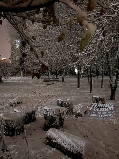 😍❄️ Зима в 50 км от Ростова. Счастливчики из Зернограда лепят..