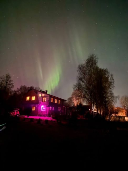 Кадры северного сияния в..