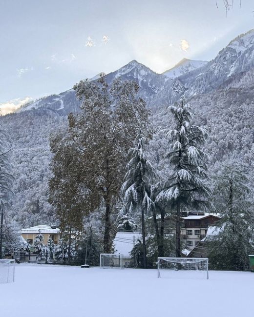 Внезапная зима в Красной Поляне 5 ноября ☃️🏔️  Фото..