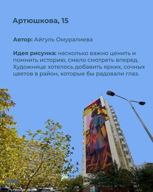 🎨 В Краснодаре в сентябре прошел масштабный мурал-фестиваль. В Московском микрорайоне 10 художников..