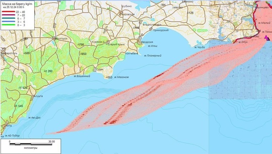 😱 Мазутное пятно может достичь Ялты  Частный эколог Георгий Каваносян представил прогноз распространения..
