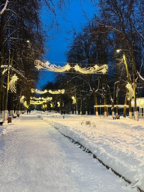 Атмосферно и в Автозаводском парке❄💙 
Красиво и уютно. Время для..