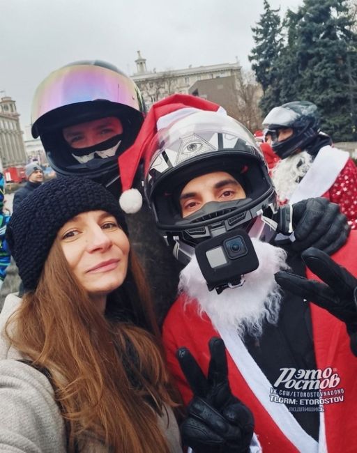 🏍 Ростовские мотоциклисты поздравляют всех с наступающим Новым Годом 🎅🎄 Сегодня они устроили новогодний..