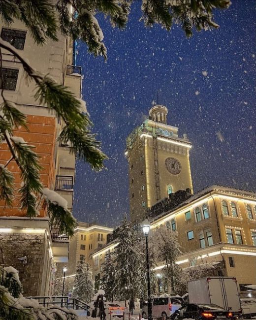 Зимний Роза хутор 🩵❄️  Фото halkonidis...