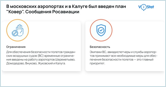 ❗️ В аэропорту «Стригино» было принято 13 самолётов, направлявшихся в Москву. В столице был объявлен план..