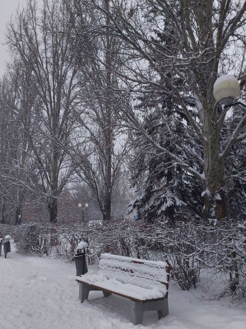 Город все сильнее засыпает снегом..