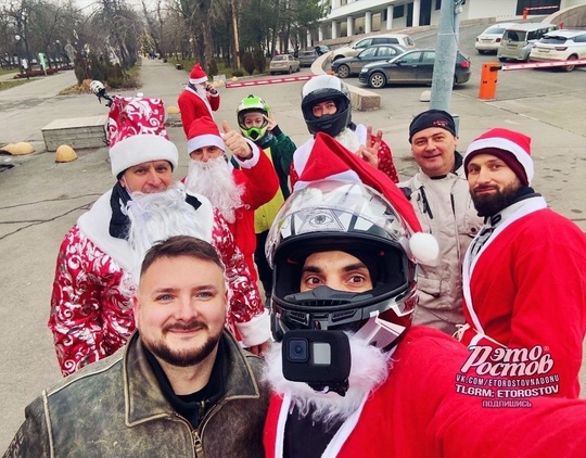 🏍 Ростовские мотоциклисты поздравляют всех с наступающим Новым Годом 🎅🎄 Сегодня они устроили новогодний..