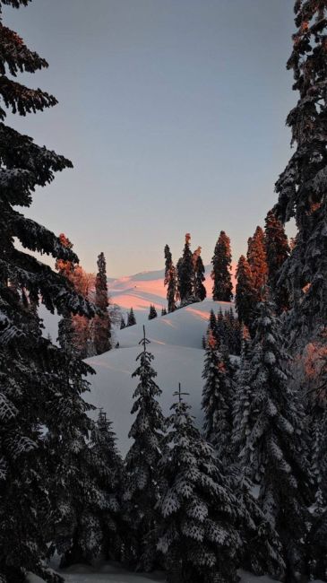 Зимний закат на Красной Поляне 😍  📷..